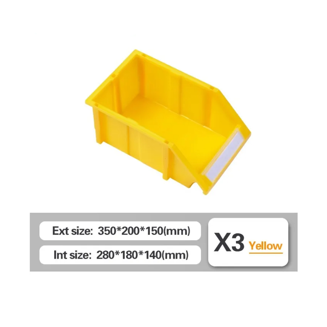 Parts Bin X3 (Ext : 350x200x150mm / Int : 280x180x140mm) Yellow