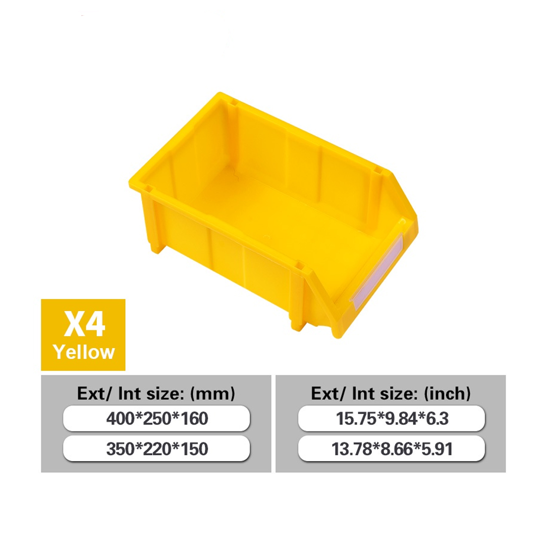 Parts Bin X4 (Ext : 400x250x160mm / Int : 350x220x150mm) Yellow