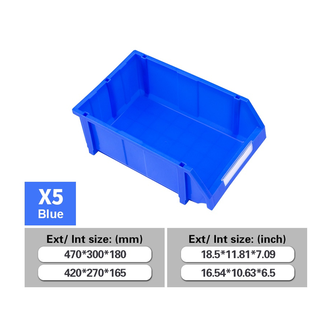 Parts Bin X5 (Ext : 470x300x180mm / Int : 420x270x165mm) Blue