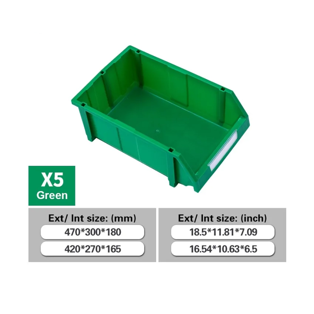 Parts Bin X5 (Ext : 470x300x180mm / Int : 420x270x165mm) Green