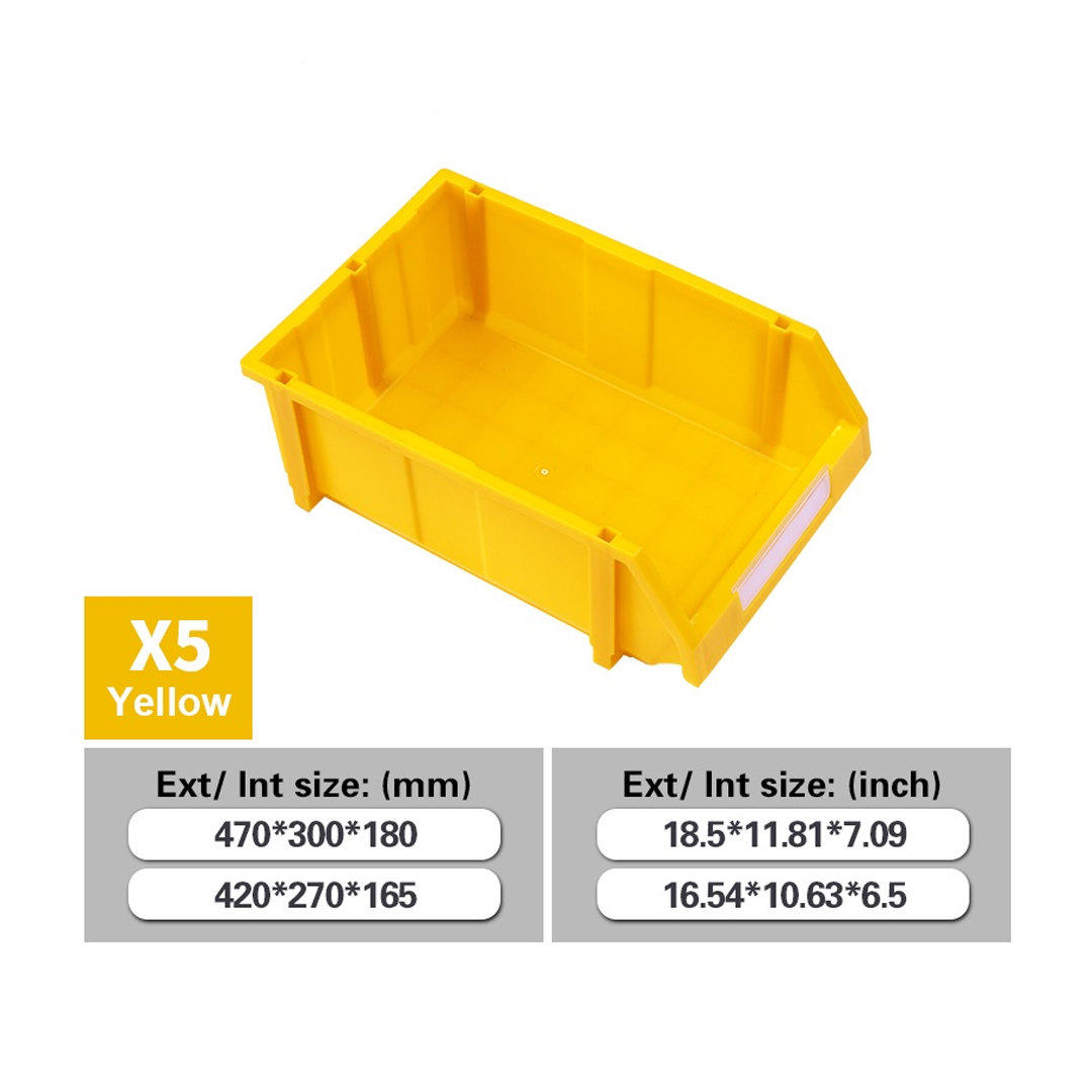 Parts Bin X5 (Ext : 470x300x180mm / Int : 420x270x165mm) Yellow