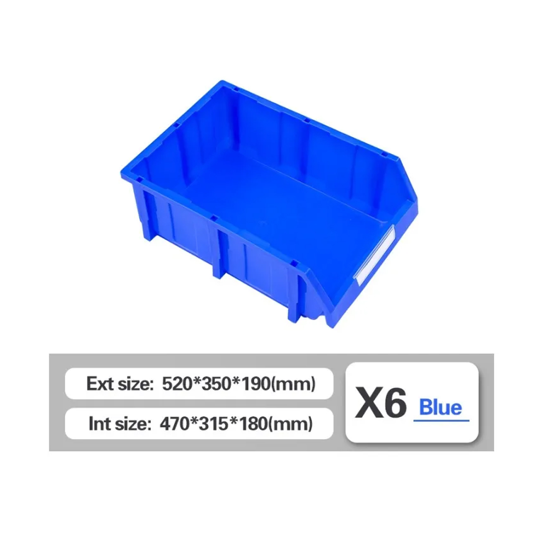 Parts Bin X6 (Ext : 520x350x180mm / Int :470x315x180mm) Blue