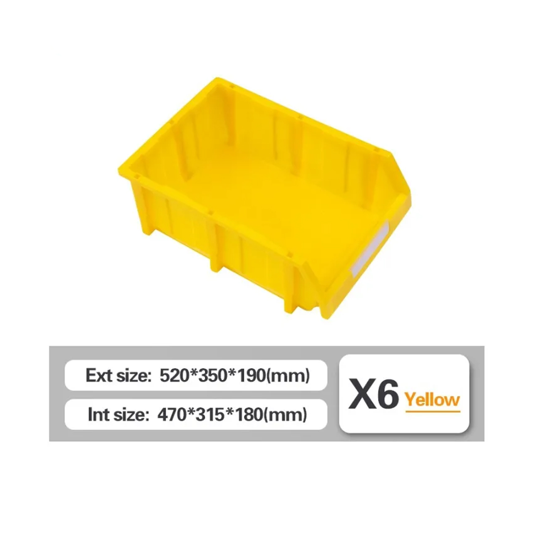 Parts Bin X6 (Ext : 520x350x180mm / Int :470x315x180mm) Yellow